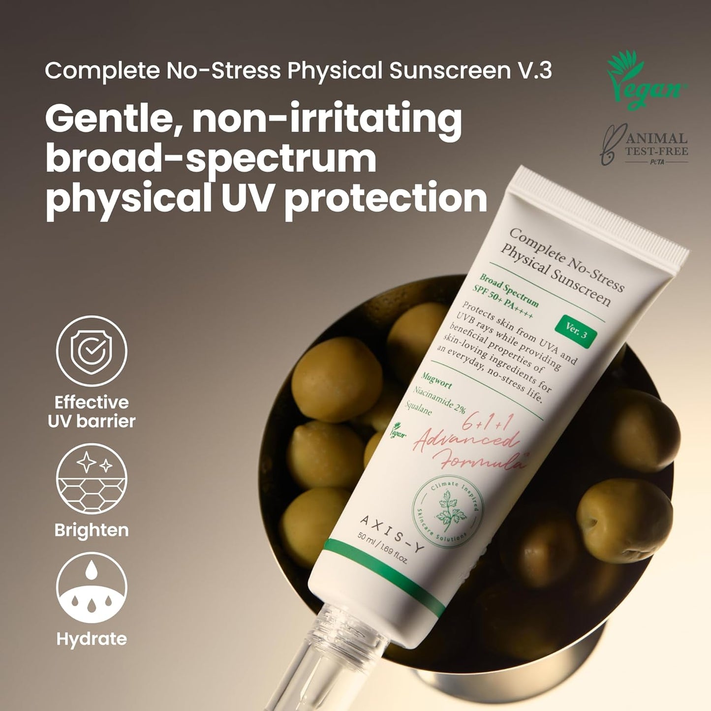 Axis-Y Complete No-Stress Physical Sunscreen 50ml