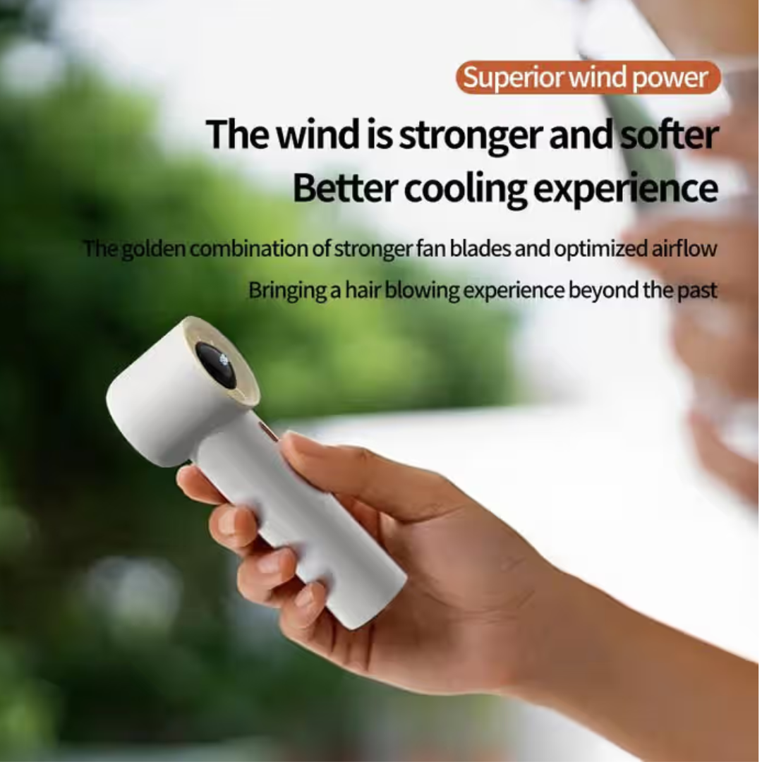 HX-F368 Smart Digital Display High Speed Handheld Fan