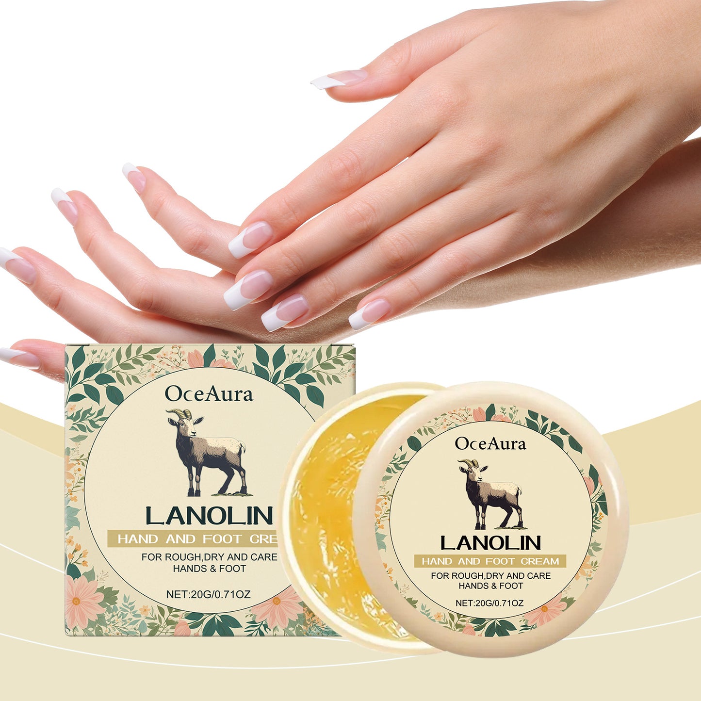 OceAura Lanolin Hand nad Foot Cream ( Pack of 2)
