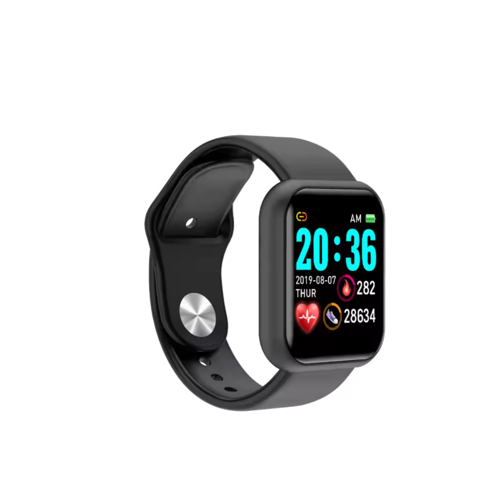 D20 Waterproof Touchscreen Smartwatch - Black